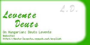 levente deuts business card